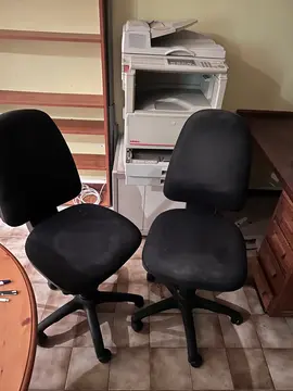 Lot de 2 chaises de bureau noir