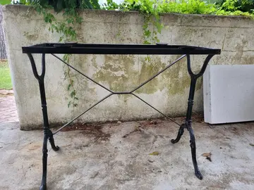 Structure table/ console en métal noir