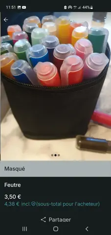 donne des feutres des crayons jamais servi