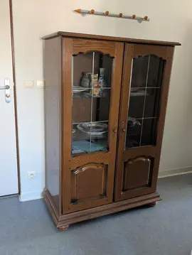 buffet vaisselier, sommier en 120 cm, meuble vitrine