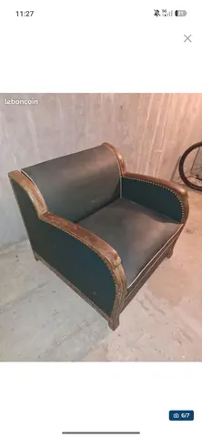 fauteuil cuir vintage