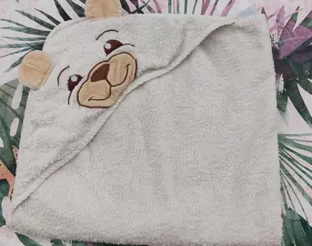 Sortie de bain beige ourson