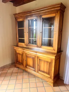 buffet / bibliothèque ancien en noyer