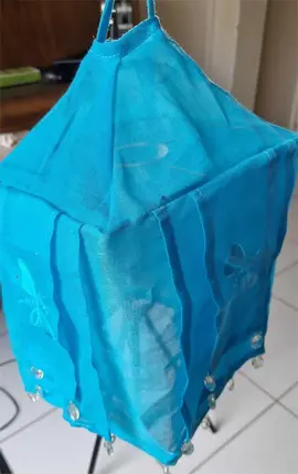 ABAT JOUR TISSU TURQUOISE