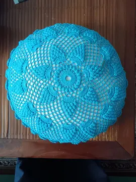 coussin crocheté