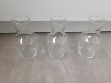 3 carafes verre 25 cl
