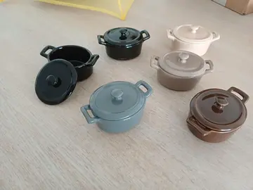 set de 6 mini cocottes