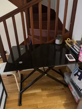 table en verre