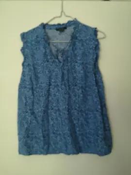 T-shirt sans manches bleu
