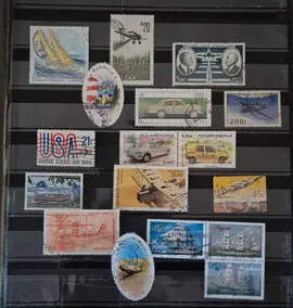 Timbres - Lot moyens de transports - divers pays