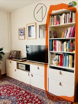 2 meubles étagères bibliothèque ikea (besta)