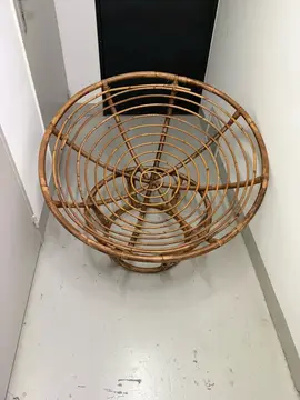 fauteuil « œuf » en osier
