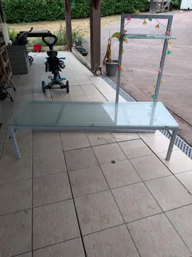 meuble TV en verre