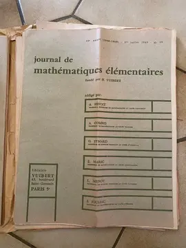journal de mathématiques élémentaires