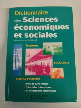 Dictionnaire des sciences économiques et sociales