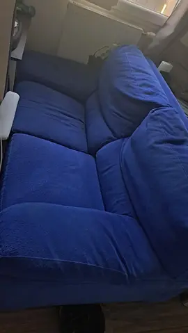 canapé daim bleu