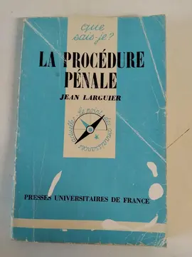 Livre La procédure pénale