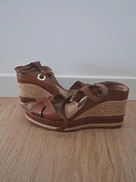 Sandales marron cuir