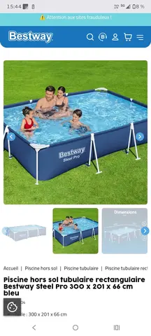 Piscine hors sol 2m*3m