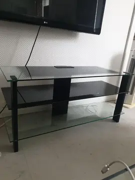 Meuble TV en verre