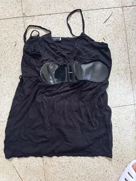 top en polyester noir