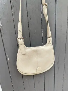 sac en cuir crème