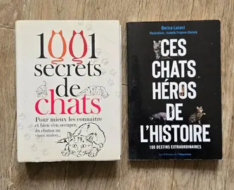 Lot livres sur les chats