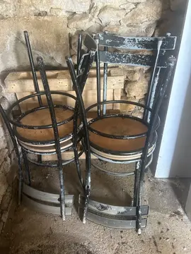 lot de 4 chaises métal