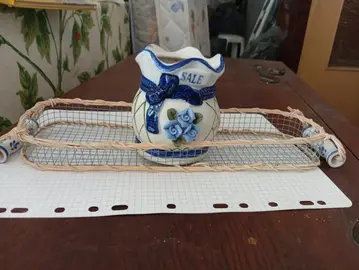 Petit pot à condiments "sel", peut servir de vase