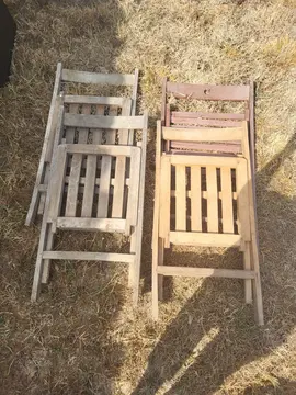 lot de 4 chaises en bois