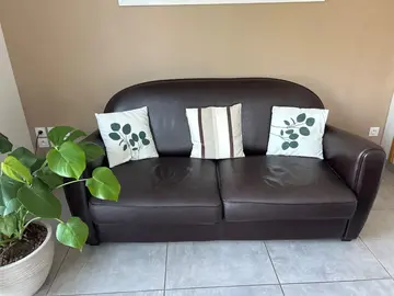 canapé + fauteuil cuir