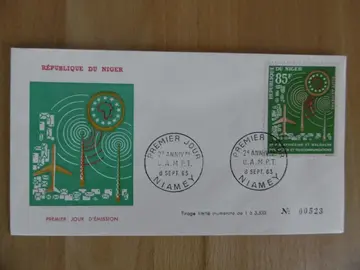Enveloppe Premier Jour NIGER Postes et télécommunications 1963