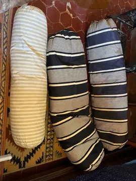 3 traversins plumes