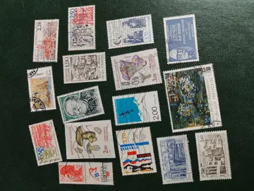 lot timbres France 1987
