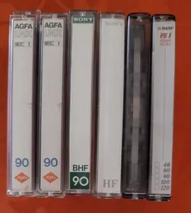 Lot de 6 cassettes vierges