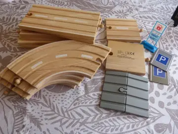 lot rails en bois