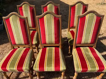 6 chaises tissu