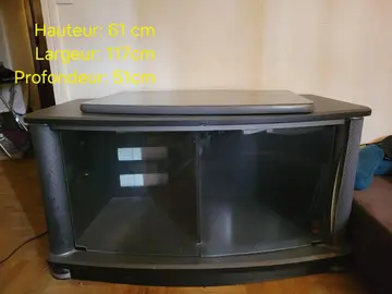 Meuble télévision avec rangement vitré à donner