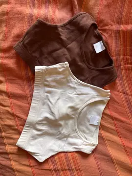 2 tops court femme 38/40