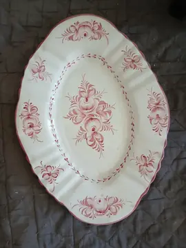 soupière portugaise rose et blanche