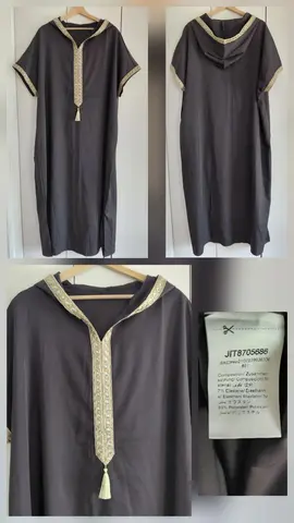 Djellaba noire & or t. M/L