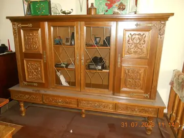 buffet vitré en 2 parties - bibliothèque d'angle