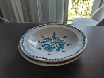 lot de 2 assiettes creuses à motif