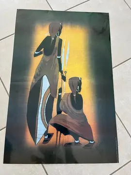 Affiche Massaï plastifiée