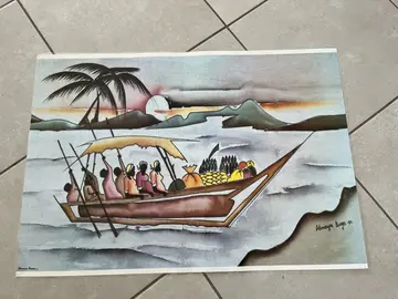 Affiche Marché Flottant (Plastifiée)