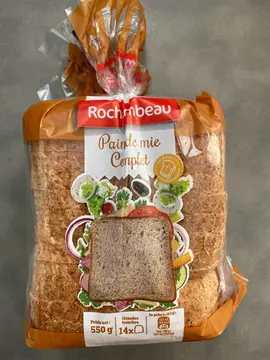 Pain de mie Complet marque Rochambeau 14 tranches