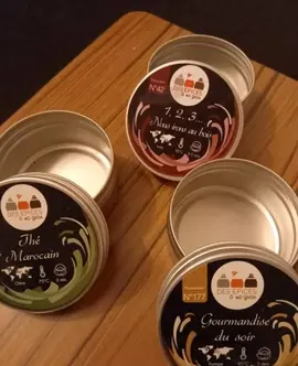 3 boîtes à thé décoratives