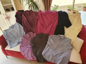 lot de 7 chemises et 2 chemisettes en taille L