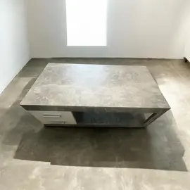 table salon imitation beton