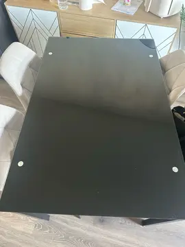table en verre